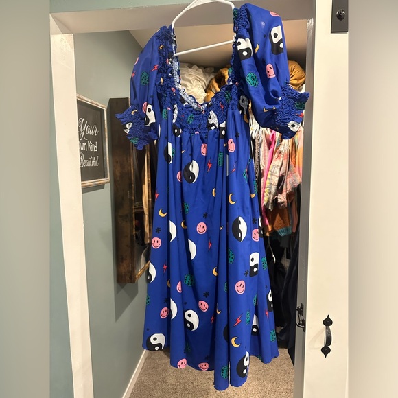 LALA Blue and White Dress - Picture 5 of 8